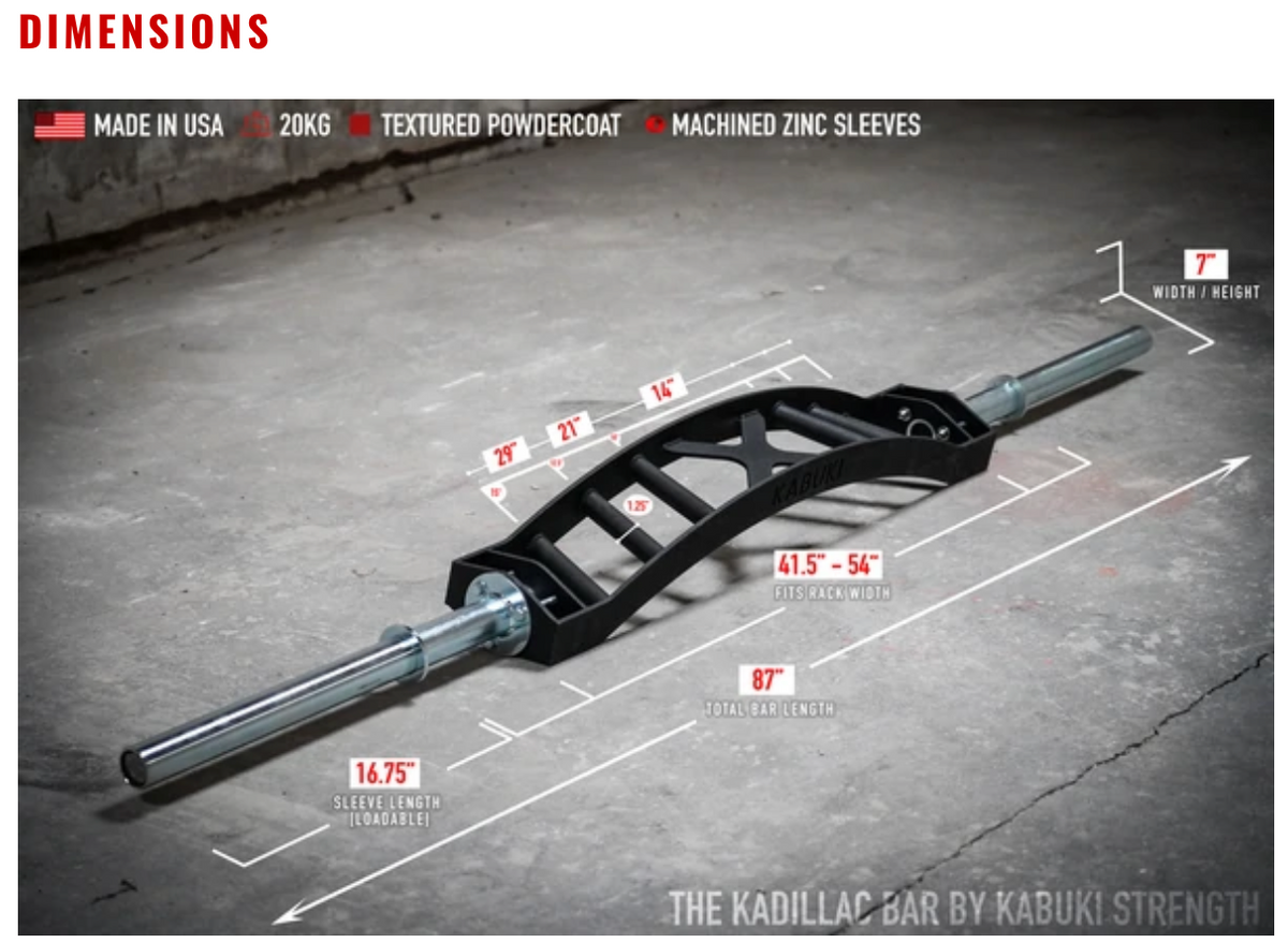 Kabuki Kadillac Bar Cambered Swiss Bar KMK Marketing Limited