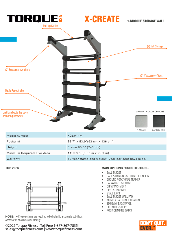 Torque X-CREATE Storage Wall Module